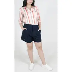 L Y H - Bermuda Para Mujer Azul Marca L&H