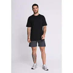 BELIFE - Pantaloneta Deportiva Con Bloque Lateral Gris en Poliéster Para Hombre