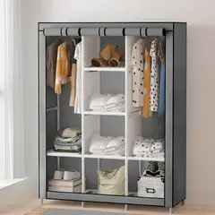 GENERICO - Closet Tela Portátil con Estantes Almacenamiento Ordenado para Ropa Hogar