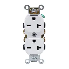 LEVITON - TOMA DOBLE 20A 250V 5822-W 2P3H NEMA 6-20R BLANCO