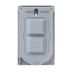 LEVITON - Tapa Intemperie Vertical WM1V-GY Metalica adaptable