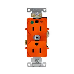 LEVITON - Toma Grado hospital Tierra Aislada 8200-0IG 15A 125V