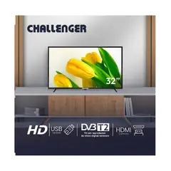 CHALLENGER - Televisor 32 Pulgadas (81 CM) LED HD 32K88T2 NG