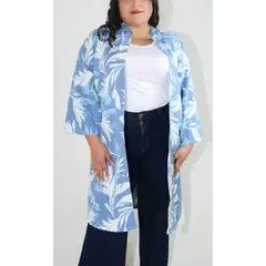 L Y H - Chilango Para Mujer Manga 34 Azul Marca L&H