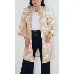 L Y H - Chilango Para Mujer Manga 34 Beige Marca L&H