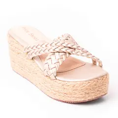 PRICE SHOES - Priceshoes Plataformas en yute Para Mujer 9521200CHAMPANA