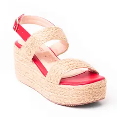 PRICE SHOES - Priceshoes Plataformas en yute Para Mujer 9521179ROJO