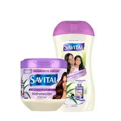 SAVITAL - Shampoo+Tratamiento complejo Hialuronico y Sabila