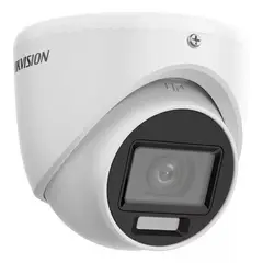 HIKVISION - DS-2CE76D0T-LMFS - Cámara Domo Turbo 2mp1080p Dual Light Micrófono Metálica