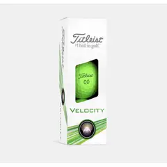 TITLEIST - Bolas de Golf VELOCITY Verde Optico caja x 3 unidades