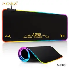 GENERICO - Mouse pad gamer XL RGB 80x30cm impermeable con luces LED y puerto USB.