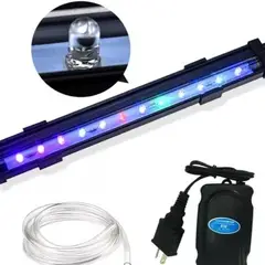 GENERICO - DIFUSOR BURBUJAS COLORES LED LUCES LUZ PECERA ACUARIO 35CM