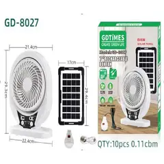 GENERICO - VENTILADOR SOLAR 8 GD-8027