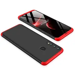 GENERICO - Funda Carcasa Estuche Protector Para Huawei Y7P Negro Rojo