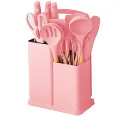 ZHOPI CO - Set Utensilios Cocina Silicona 19 Pz Resistentes Al Calor