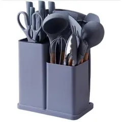 ZHOPI CO - Set Utensilios Cocina Silicona 19 Pz Resistentes Al Calor