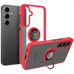 GENERICO - Funda Estuche Mate Con Anillo Compatible Samsung M55 Rojo