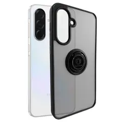 GENERICO - Funda Estuche Mate Con Anillo Compatible Samsung A56 Negro