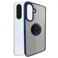 GENERICO - Funda Estuche Mate Con Anillo Compatible Samsung A56 Azul