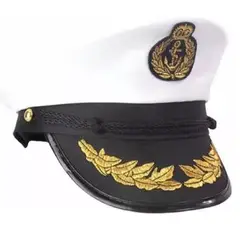 GENERICO - Gorra Kepis Marinero Capitan Piloto Aviador Sombrero blanco