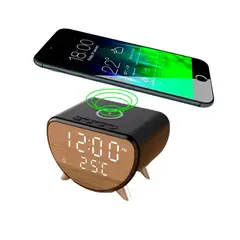 GENERICO - Reloj con cargador inalámbrico parlante AY-23