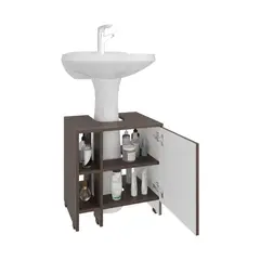 RTA DESIGN - Mueble para Lavamanos Omahi Milan y Blanco Duqueza con Variedad de Entrepaños