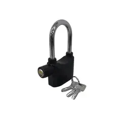 GENERICO - Candado Negro Alarma 70mm Largo