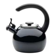 CIRCULON - Tetera silbante acero esmalta boquilla abatible 189L Negra