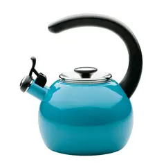 CIRCULON - Tetera silbante esmal en acero boquilla abatible 189L azul