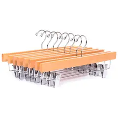 GENERICO - Ganchos De Madera Para Colgar Pantalones 20 Unidades