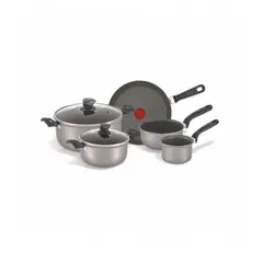 IMUSA - Batería De Cocina 7 Piezas Antiadherente Gris