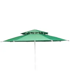 GENERICO - Parasol Sombrilla Desfogue Turístico Lona Fibra 2.60 m Diá Verde Claro