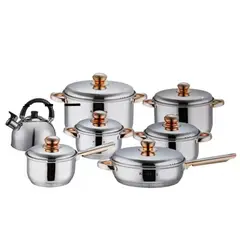 AMERICAN GENERICS - Juego De Ollas Acero Quirúrgico Bateria De Cocina Klausberg 13 Pcs
