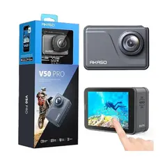AKASO - Videocámara V50 Pro 4K NTSCPAL Color Gris