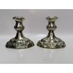 GENERICO - Candelabro Mesa Italiano 1950 Bronce Baño Plata Precio X C/u