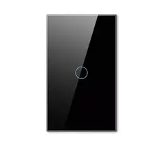 GENERICO - Interruptor WiFi 1 Botón Negro - Alexa, Google - Sin Neutro