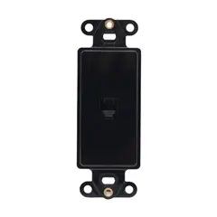 LEVITON - TOMA TELÉFONO DECORA SENCILLA 40649-E RJ11 4H NEGRO