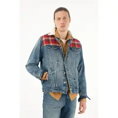 TENNIS - Chaqueta tipo Trucker forrada en ovejo para hombre