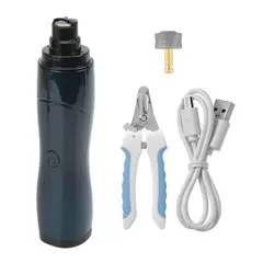 GENERICO - Kit Corta Uñas Y Limador Recargable Mascotas Perros y Gatos