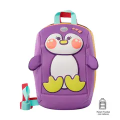 TOTTO - Morral Mochila Escolar de Pingüino Para Niña Kido