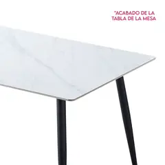 DIMATEX LEON - Mesa Comedor Pizarra sintetizada Patas Metalicas Refmontiel