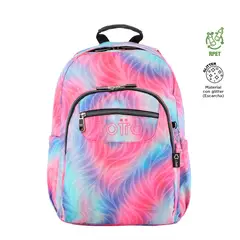 TOTTO - Morral Mochila Mujer Porta Pc Acuarela Glitter