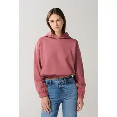 KOAJ - Buzo perchado unicolor con capota y hombro rodado Mujer