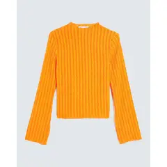 SEVEN SEVEN - Camiseta Para Mujer Manga Larga Cuello Alto Color Naranja Marca #28096283