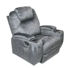 MAXIMUEBLES - Silla Masajeadora Recliner Rocker Gris
