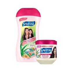 SAVITAL - Shampoo+Tratamiento con Vitamina E, B3, B5 y Biotina