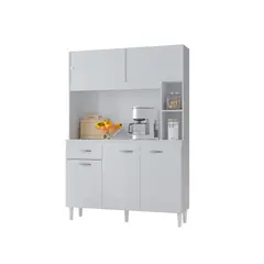 AKIVOY - Alacena Mueble Auxiliar Cocina Kit Duda Blanca