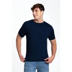 DIANE & GEORDI - Camiseta cuello redondo acanalada (2256) - Negro