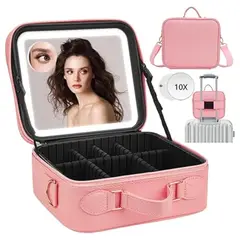 GENERICO - Cosmetiquero Con Espejo Y Luz LED