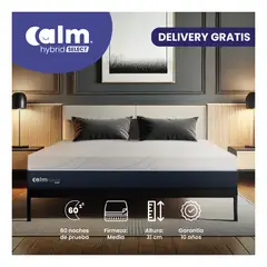 CALM - Colchón Hybrid Select Ortopédico Queen con Resortes Pocket